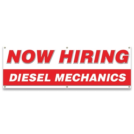 Signmission Now Hiring Diesel Mechanics Banner Apply Inside Accepting Application Single Sided B-72-30233